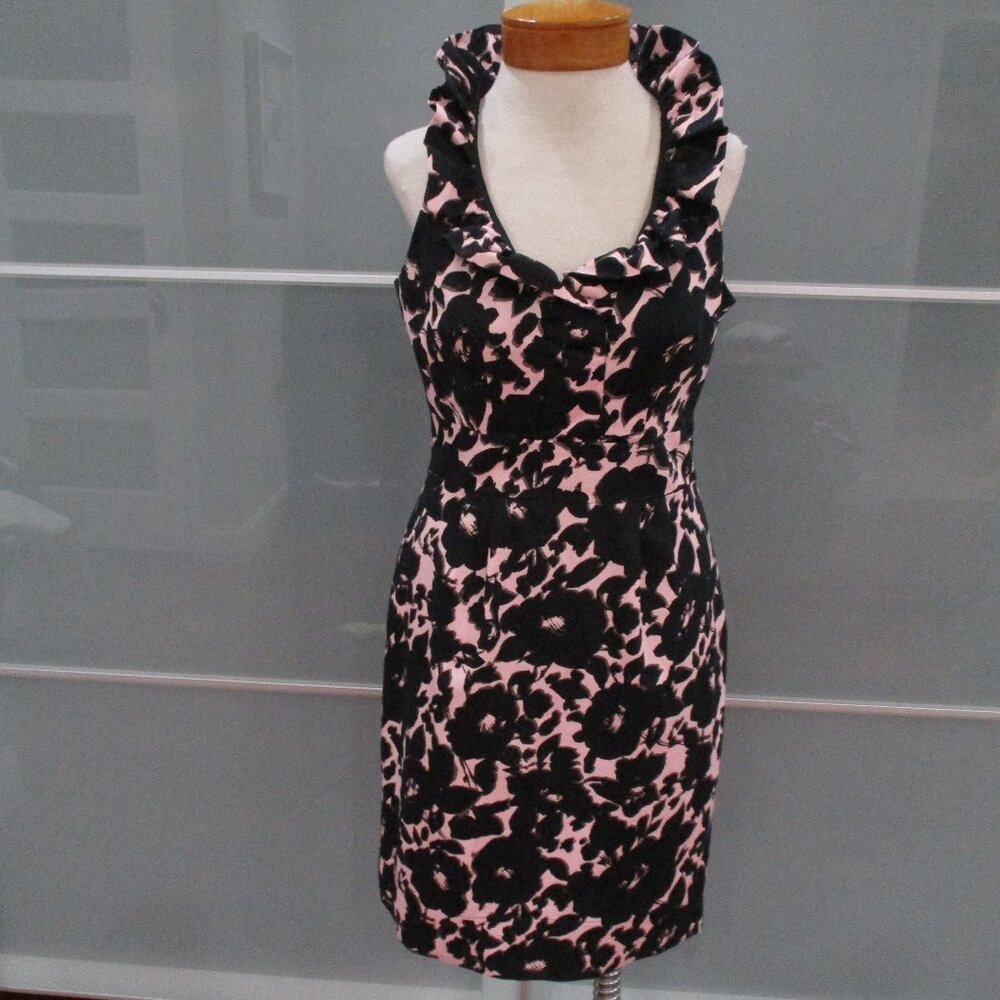 Taylor Ruffled Collar Sleeveless Wiggle Dress